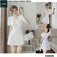 Sét váy đầm 2 dây thời trang nữ mặc đi chơi chất xốp gấm đầm 2 dây và áo khoác ngoài croptop tiểu thư - FASHION