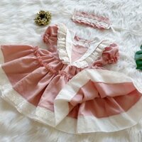 Set Váy dolly hồng pastel ngọt ngào cho bé.