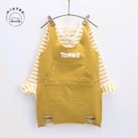 Set váy giả jeans vàng