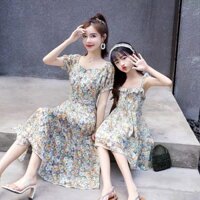 Sét Váy Hoa Mẹ Và Bé Phong Cách