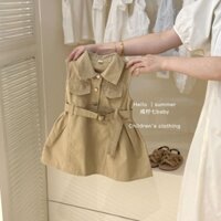 sét váy kaki cho bé kèm nịt