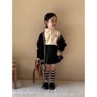 Set váy kèm áo khoác cadigan 3ct bé gái