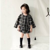 Set váy kèm áo khoác cho bé