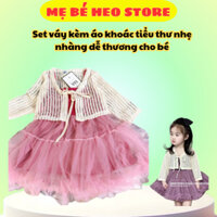 Set váy kèm áo khoác nhẹ siêu cưng cho công túa của mẹ size 10-30kg