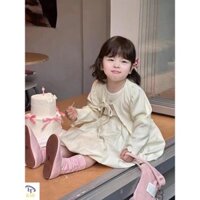 Set váy kèm áo khoác tăm bé gái