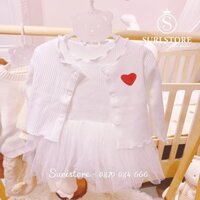 Set váy kèm áo len tăm