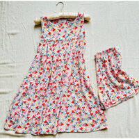 Set váy lanh mặc nhà loại 1