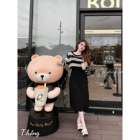 SET VÁY LEN 2 DÂY KÈM ÁO LEN LƯỚI