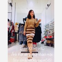 Sét váy len body kèm áo khoác_hàng QC
