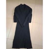 Sét váy len kèm áo khoác ngoài