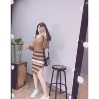 Set váy len kèm áo