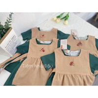 set váy Linen thêu hoa