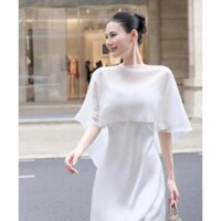 Set Váy Maxi Dài Chất Lụa Áo Khoách , Set Đầm 2 Dây Kèm Áo Khoách Voan, Đầm Nữ Tiểu Thư 2 Dây  Dáng Xòe, Đi Biển Đi Tiệc