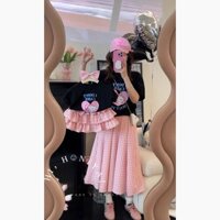 set váy mẹ con mẫu Hàn Quốc cực kì sang chảnh cho mẹ và bé size bé 9-30kg, mẹ 42-70kg, váy đôi mẹ con, đồ đôi mẹ con