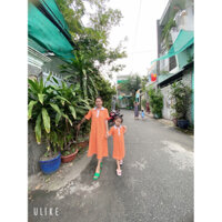 Set váy mẹ và bé dáng suông