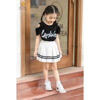 Set váy rời áo thun cho bé gái chính hãng LITIBABY size 13-30kg xịn đẹp