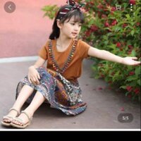 Sét váy thổ cẩm cho bé
