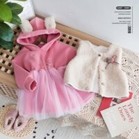 SÉT VÁY THỎ+ GILE LÔNG CHO BÉ GÁI