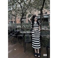 SÉT VÁY THUN SỌC LƯNG THUN ÁO CROPTOP