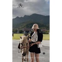 Set váy tiểu thư tay bồng mix quần đùi 2 khuy