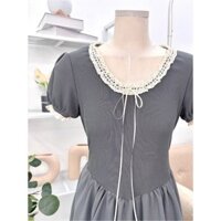 Set Váy Tơ Nhăn Áo Tay Bồng Chân Váy Dáng Dài Xoè - Sang Trọng và Quyến Rũ a