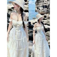 SÉT VÁY TƠ XỐP ÁO REN KÈM DÂY CỘT EO (có mút ngực)