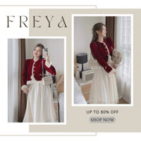 Set Váy Xinh Kèm Áo Tay Dài Bèo Voan Tiểu Thư - FREYA SHOP