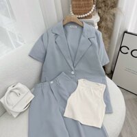 SET VEST 3 MÓN: ÁO VEST + ÁO BA LỖ + QUẦN SUÔNG