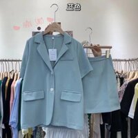 Set vest áo tay ngắn phối chân váy chữ A siêu xinh 🎀