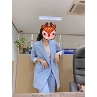 set vest blazer + quần baggy (ko kèm áo trong)