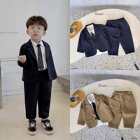 Set vest công tử kèm cà vạt bé trai-ko kèm sơ mi