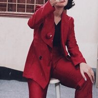 Set vest đỏ menswear