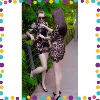 Set vest lụa 3 món cao cấp họa tiết da beo B219 - Quần áo thiết kế HECCI