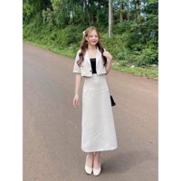 Set vest lửng 4 màu (tặng kèm áo trong )