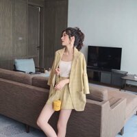 Set vest tay lỡ quần shorts