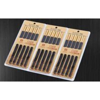 Sét vỉ 5 đôi đũa xuất Nhật 2 loại bọc vàng ngắn và dài sang trọng cao cấp GDTH - Đen,Bọc vàng 4cm