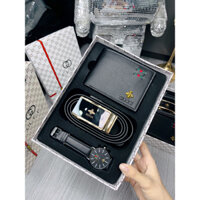 Set ví + thắt lưng + đồng hồ nam full box siêu hot, da cao cấp bền đẹp sang trọng, quà tặng sinh nhật cho nam người yêu
