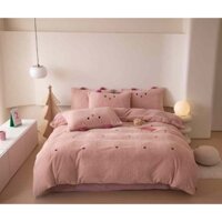 set vỏ chăn ga gối nỉ nhung lông cừu Little Angel cao cấp phong cách dễ thương (vỏ chăn chưa kèm ruột)