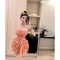 Set voan tầng moking kèm bông cổ