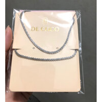 Set vòng cổ kèm vòng tay dây xoắn titan DECOCO không đen không gỉ