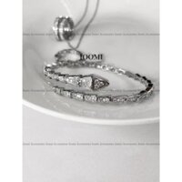 Set vòng tay dây chuyền nhẫn rắn BVL đính đá zircon cao cấp mẫu mới nhất