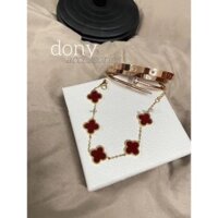 Set vòng tay, lắc tay catier và cỏ 4 lá mẫu mới siêu hot titan cao cấp không đen gỉ