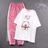 Set xinh quần+áo in hình cartoon