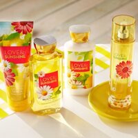 SET XỊT THƠM BODY MIST+ GEL TẮM + LOTION BATH & BODY WORKS- LOVE & SUNSHINE