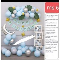 sét y hình  sét bóng sinh nhật cho bé trai,bé gái bao gồm cả trụ bóng mika,lá rùa trang trí