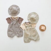 SET YẾM CARO ĐŨI NHẬT KÈM ÁO VÀ MŨ CHO BÉ TRAI VÀ BÉ GÁI