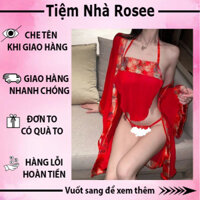 Set yếm kèm áo choàng trung hoa cổ trang trung quốc gợi cảm sexy kèm đồ lót mã 1011