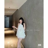 Set yếm ren bèo tầng hoa nổi (Ảnh thật trải sàn Tian)