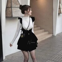 SET YẾM TIỂU THƯ NỮ THIẾT KẾ KIỂU YẾM NHUNG CÁNH TIÊN PHỐI ÁO TAY DÀI