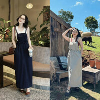 Set Yếm Váy 2 Dây Dáng Dài Mix Áo 3 Lỗ FumiStore